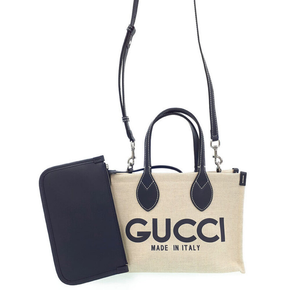 Gucci handbag Printed Canvas 2way Tote Bag Blue